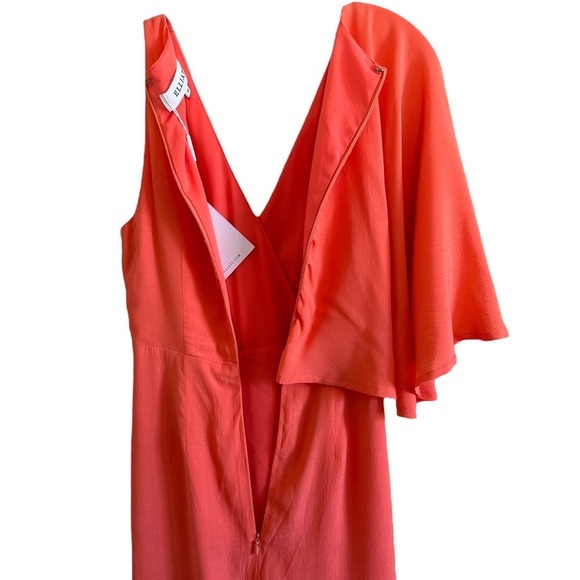 NWT Revolve Elliatt Glow Dress Blood Orange Asymmetric XS - Picture 9 of 14